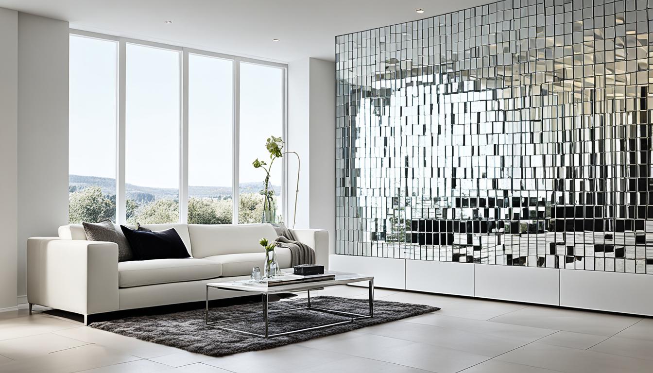 mirror tiles for living room